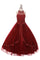 Beaded Halter Style Long Gown Flower Girl Dress - The Dress Outlet Cinderella Couture