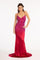 Beaded Long Satin Mermaid Prom Dress - The Dress Outlet