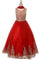 Beaded with Embroidered Hemline Gown Flower Girl Dress - The Dress Outlet Cinderella Couture