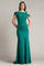 Prom Dresses Fitted Long Formal Pleated Slit Prom Dress Emerald