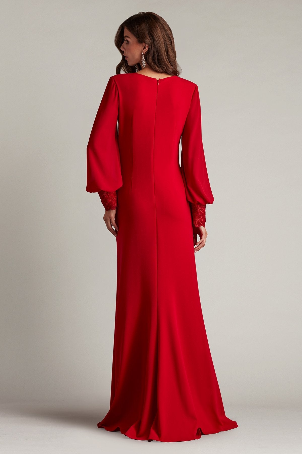 Formal Dresses Long 3D Applique Formal Evening Dress Cranberry