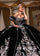 Quinceniera Dresses Long Sweet 16 Velvet Quinceanera Dress Black Silver