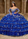 Quinceniera Dresses Long Ball Gown Ruffle Quinceanera Dress     Royal Silver