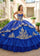 Quinceniera Dresses Glitter Ball Gown Long Quinceanera Dress  Royal Gold
