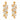Bridal Rhinestone Chandelier Teardrop Earrings - The Dress Outlet