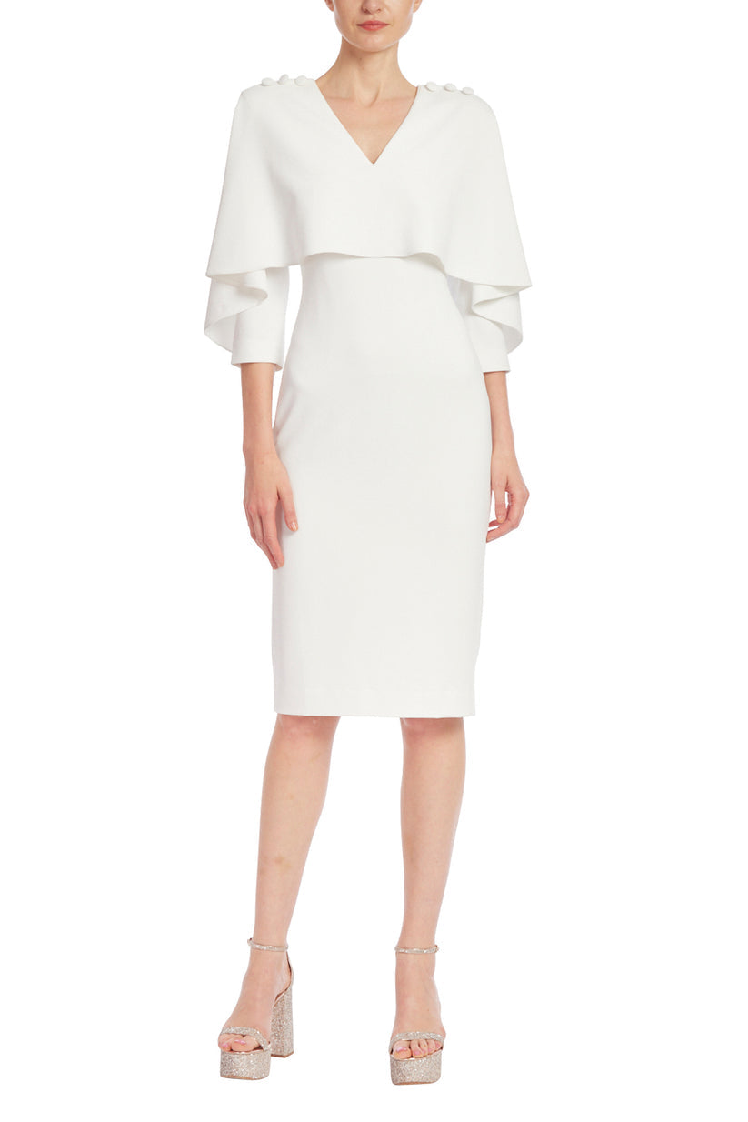 Cocktail Dresses Short Button Cocktail Dress Light Ivory