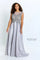 Formal Dresses Long Beaded Illusion A Line Formal Dress Dark Gray