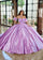 Quinceniera Dresses Sweet 16 Long Floral Beaded Quinceanera Dress Orchid