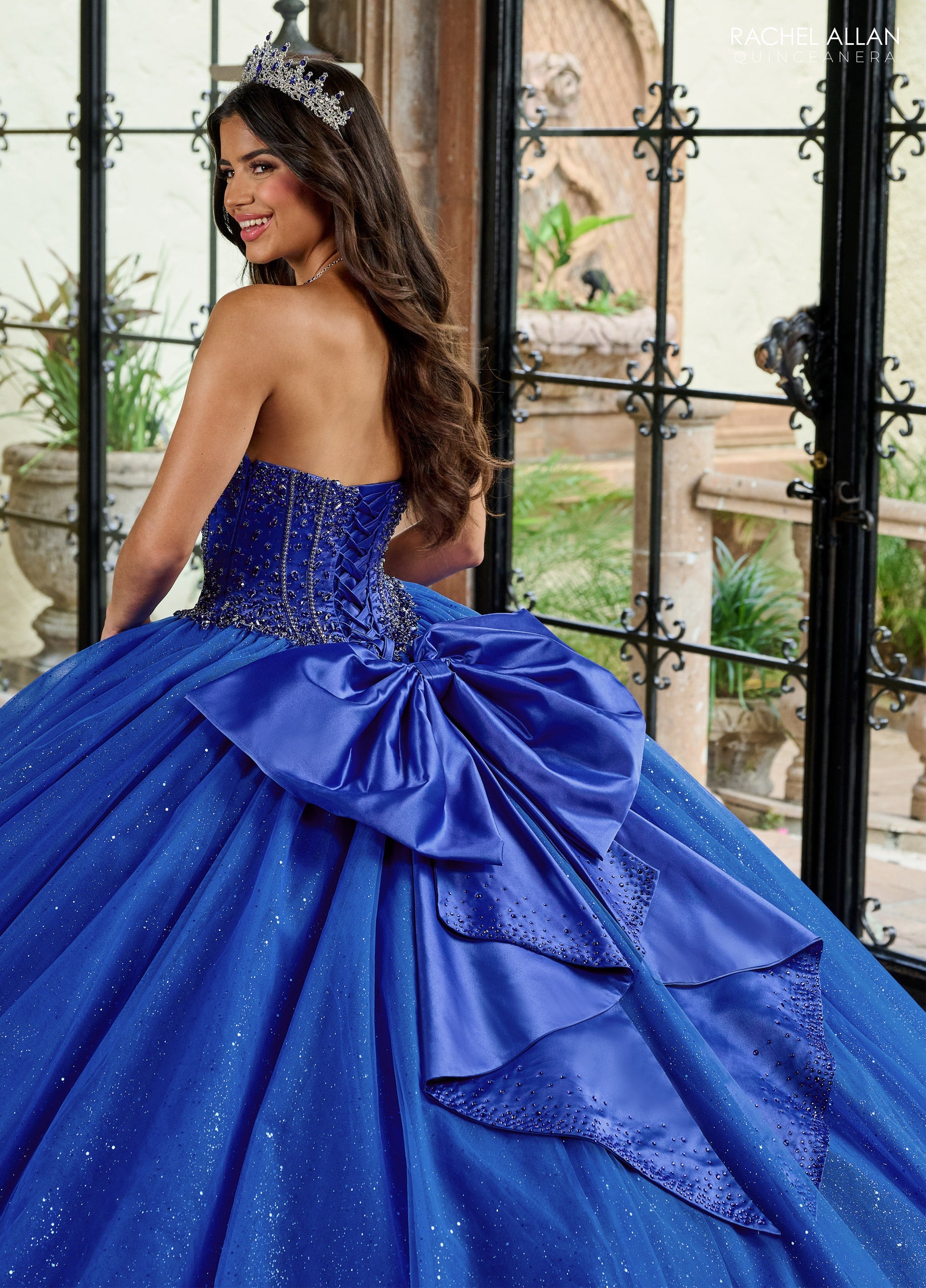 Quinceniera Dresses Beaded Lace Long Quinceanera Dress Ball Gown Royal