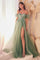 Prom Dresses Long Ball Gown Layered Formal Floral Prom Dress Sage