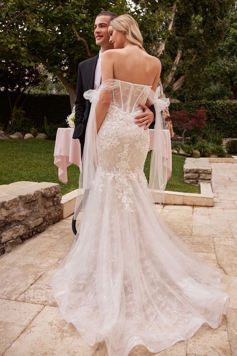 Wedding Dresses Long Mermaid Lace Wedding Dress Off White