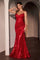 Prom Dresses Fitted Formal Long Sequin Prom Dress Red