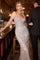 Prom Dresses Beaded Long Prom Formal Mermaid Dress Silver Nude