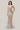 Prom Dresses Fitted Formal Long Slit Beaded Applique Prom Dress  Silver Nude