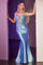 Prom Dresses Long Fitted Formal Applique Prom Gown Lt Blue