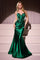 Prom Dresses Long Beaded Corset Fitted Prom Dress Emerald