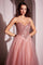 Prom Dresses Long A Line Formal Prom Beaded Dress Blush