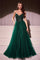 Prom Dresses Long A Line Formal Prom Beaded Dress Emerald