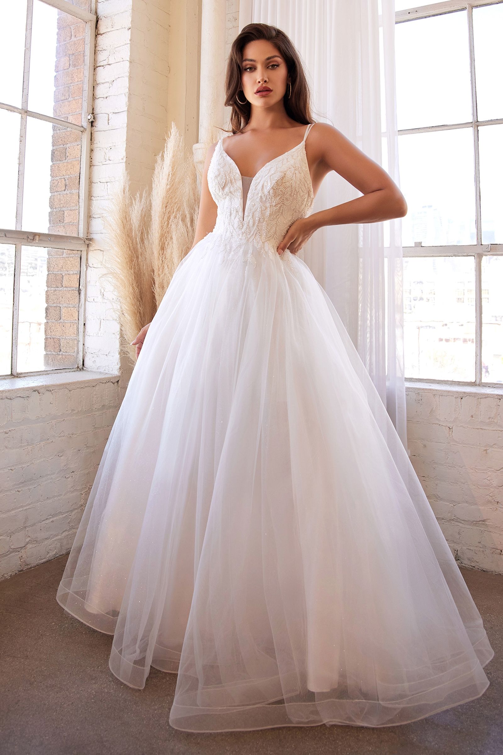 Wedding Dresses Beaded Long A Line Wedding Dress Off White