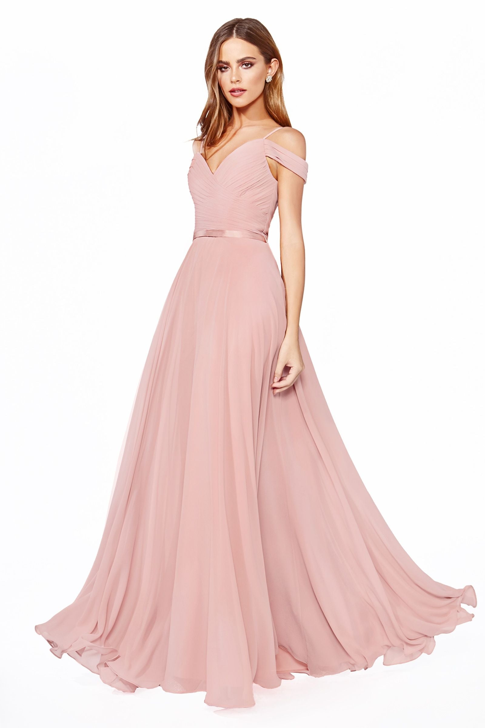 LaDivine CD0156 Long Bridesmaids Formal Off Shoulder Prom Dress