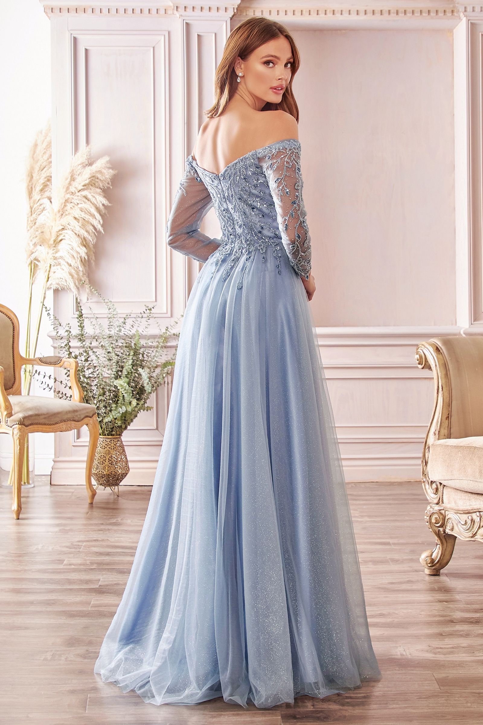 LaDivine CD0172 Off Shoulder Formal Dress