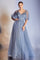 LaDivine CD0175 Long Formal Short Sleeve Evening Dress