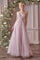 LaDivine CD0181 Sleeveless Tulle Long A Line Prom Dress