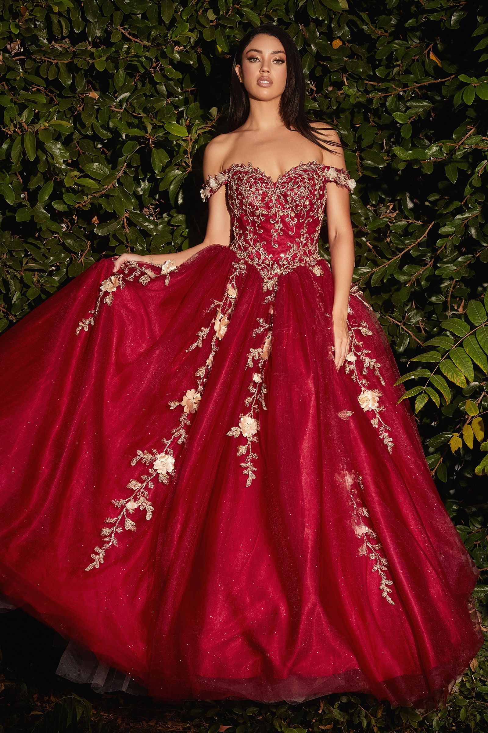 LaDivine CD0185 Embellished Long Quinceanera  Gown