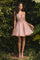 LaDivine CD0189 Lace Applique Short Prom Dress
