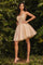 LaDivine CD0189 Lace Applique Short Prom Dress