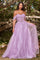 LaDivine CD0198 Off Shoulder Corset Long Prom Ball Gown