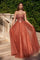 Prom Dresses Long Strapless A Line Sequin Glitter Tulle Skirt Dress Sienna