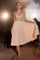 Cocktail Dresses Beaded A Line Tea Length Cocktail Dress Champagne