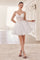 Cocktail Dresses Short A Line Glitter Applique Cocktail Dress Off White