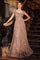 Formal Dresses Formal Evening Long Beaded A Line Dress Mocha Gold