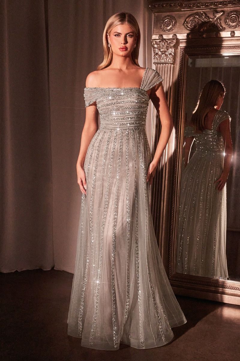 Formal Dresses Formal Evening Long Beaded A Line Dress Mocha Gold