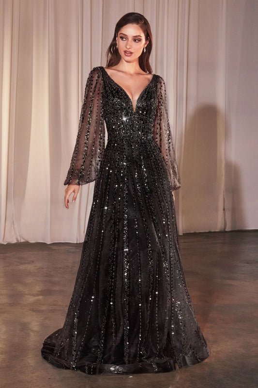 Mother of the Bride Dresses Long Formal Beaded Mother of the Bride Dress Black