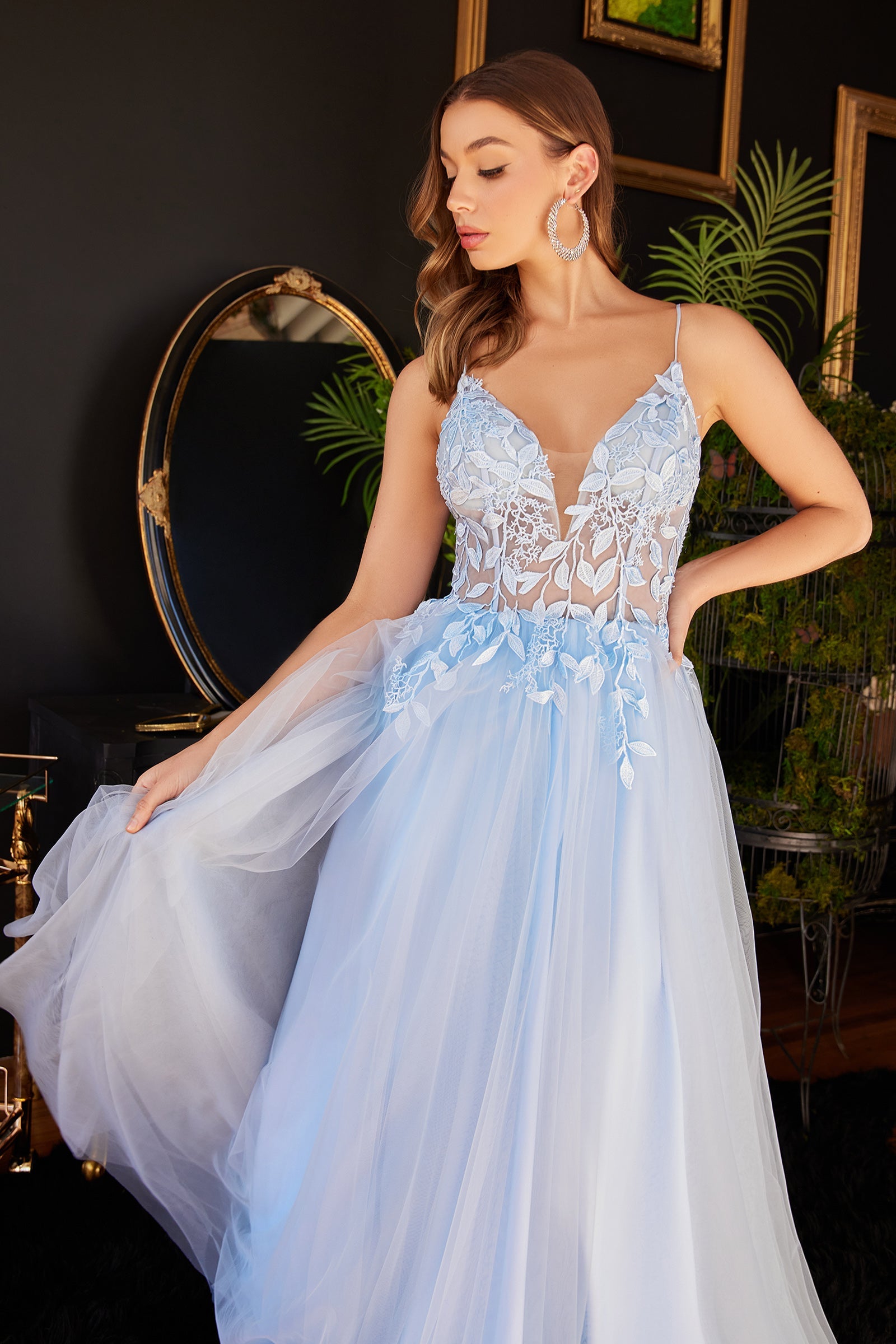 LaDivine CD2214 Spaghetti Strap Prom Dress