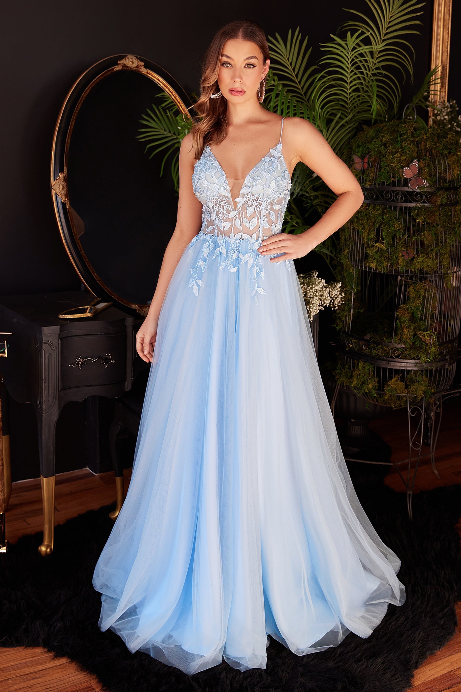 LaDivine CD2214 Spaghetti Strap Prom Dress