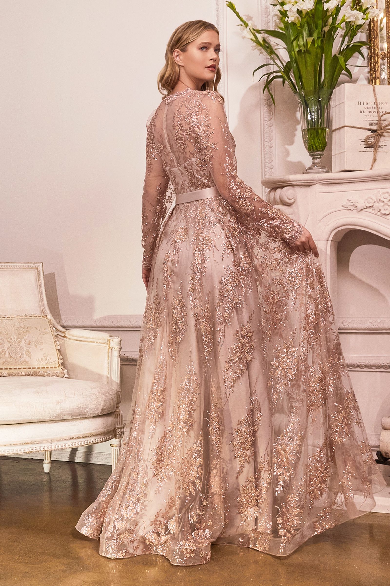 LaDivine CD233 Long Sleeve Formal Dress Evening Gown