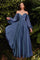 LaDivine CD243 Off Shoulder Long Sleeve Formal Dress