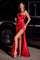 Prom Dresses Prom Formal Long Fitted Slit Dress Red