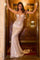 Prom Dresses  Long Fitted Formal Beaded Prom Gown Platinum