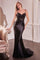 Prom Dresses Long Mermaid Formal Applique Prom Dress Black
