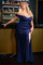 Plus Size Dresses Plus Size Formal Long Fitted Prom Dress Navy