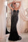 Prom Dresses Beaded Formal Long Evening Prom Dress Black Silver