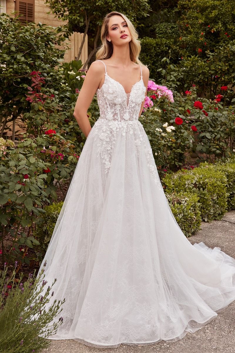 Wedding Dresses Long Corset Lace A Line Wedding Dress Off White