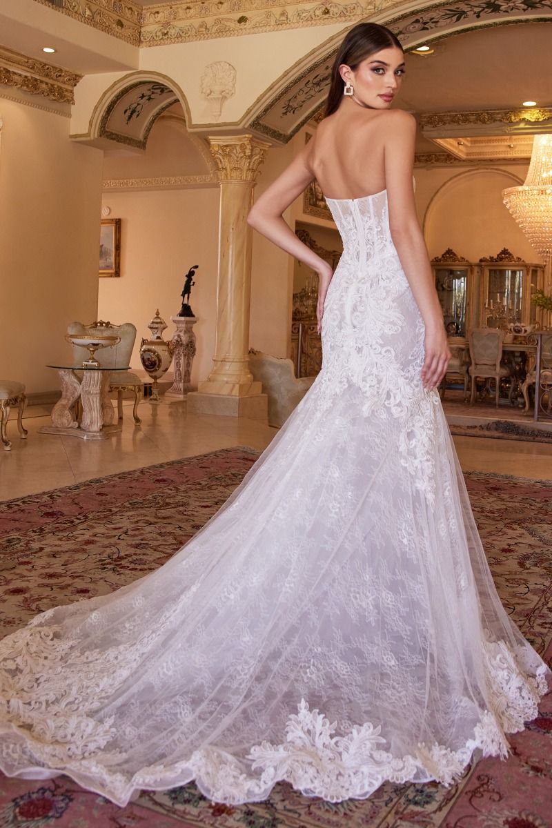 Wedding Dresses Long Mermaid Lace Wedding Dress Off White Nude