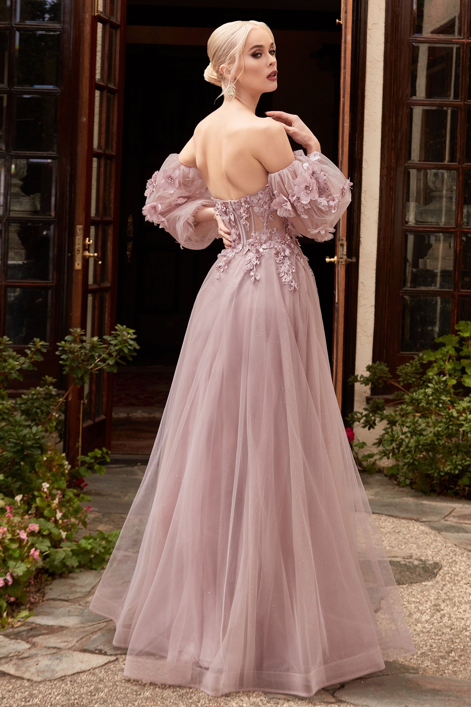 LaDivine CD962 Strapless Long Prom A Line Gown