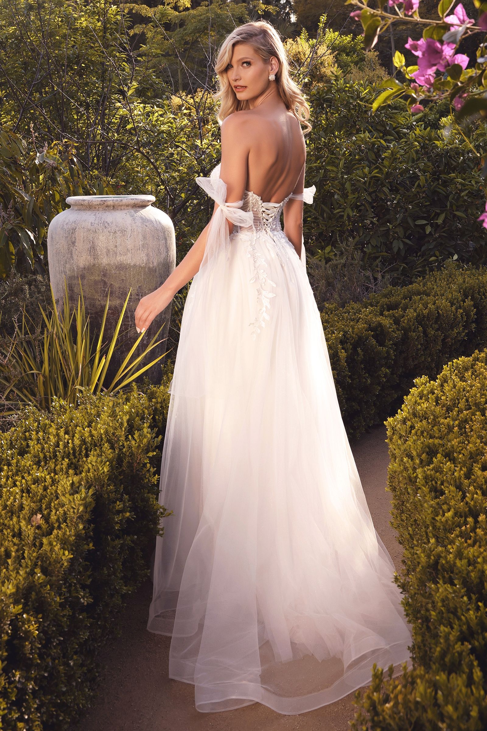 LaDivine CD964W Strapless Long A Line Prom Dress